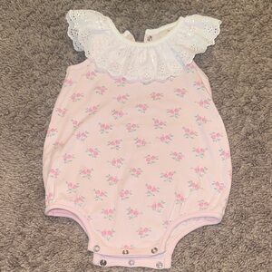 The Beaufort Bonnet Company Pink Floral Bodysuit 0-6m